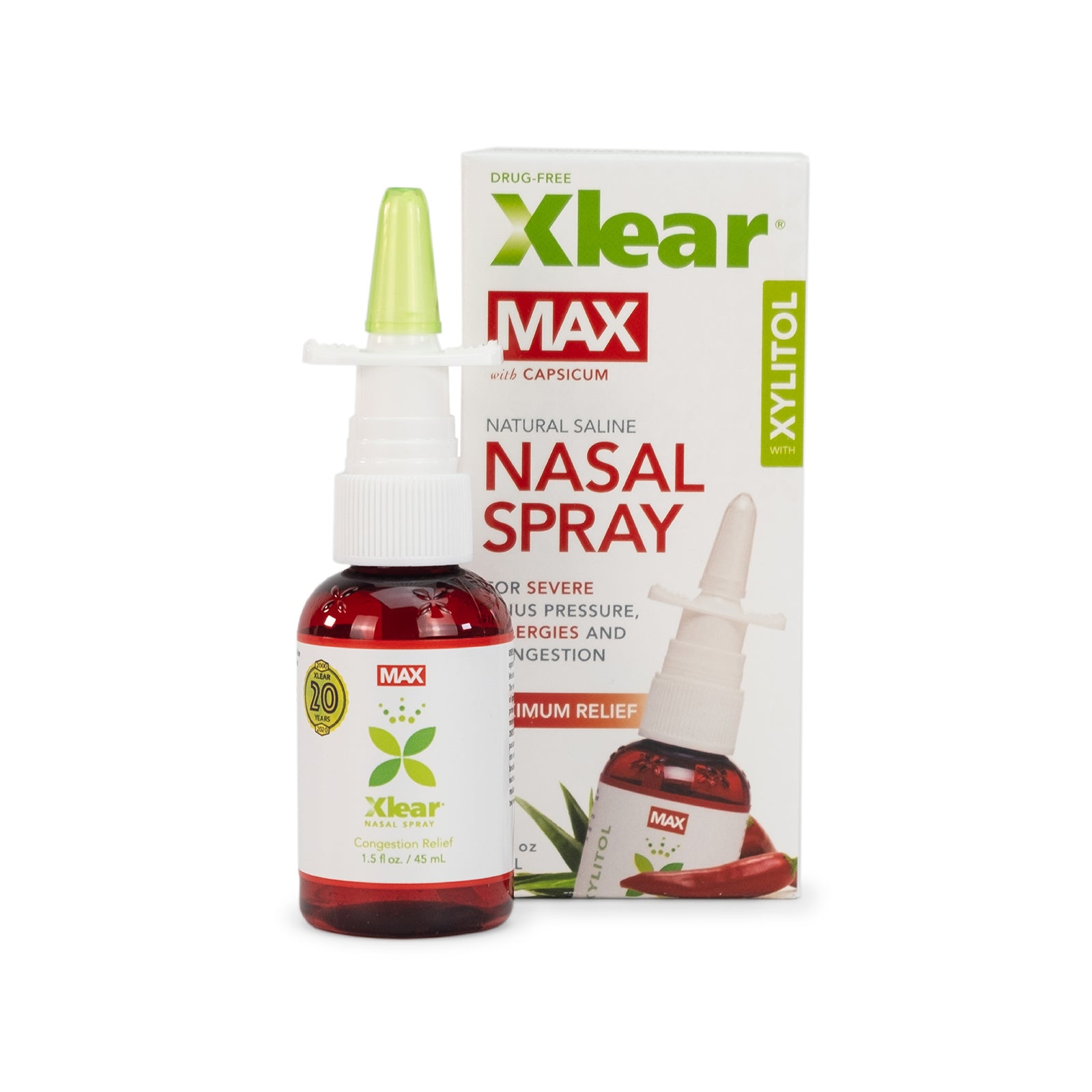 MAX Natural Saline Nasal Spray with Capsicum and Xylitol 45ml