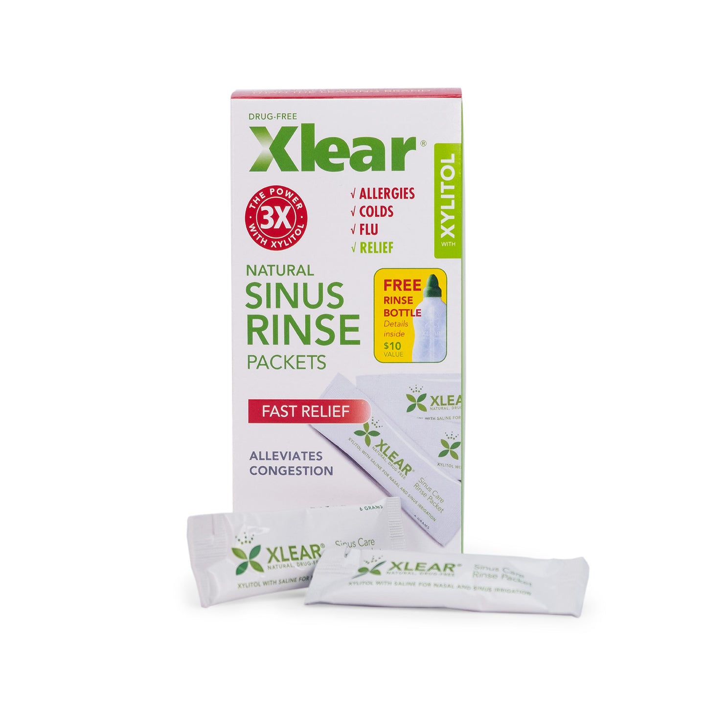 Natural Sinus Rinse Packets with Xylitol Refill Solution (6g x 50 pkts)