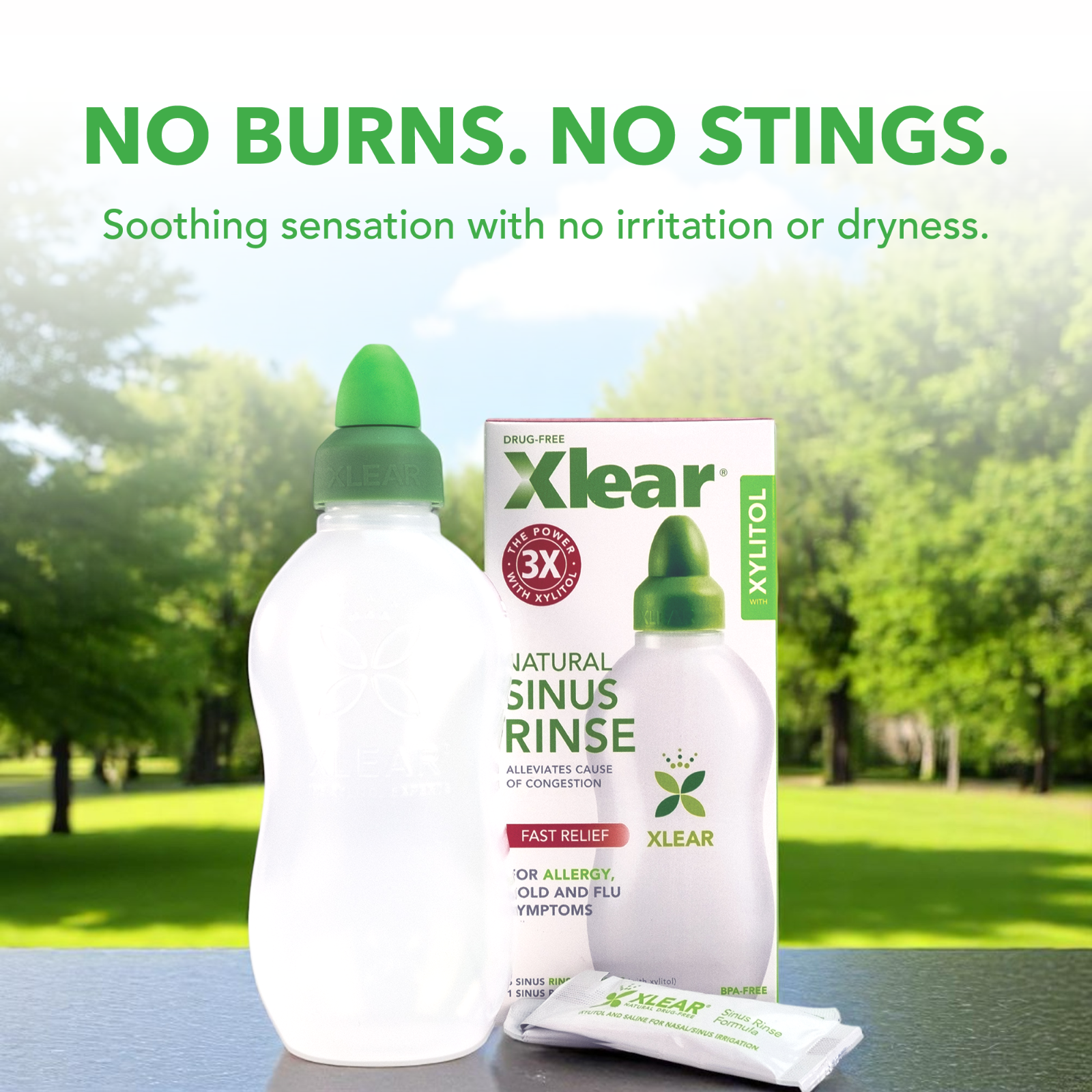 Natural Sinus Rinse with Xylitol and Saline Solution