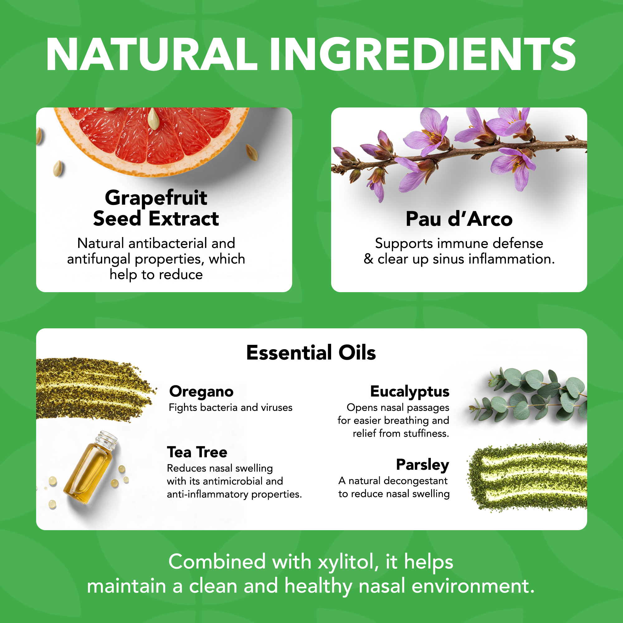 Rescue Natural Saline Nasal Spray with Essential Oils 45ml