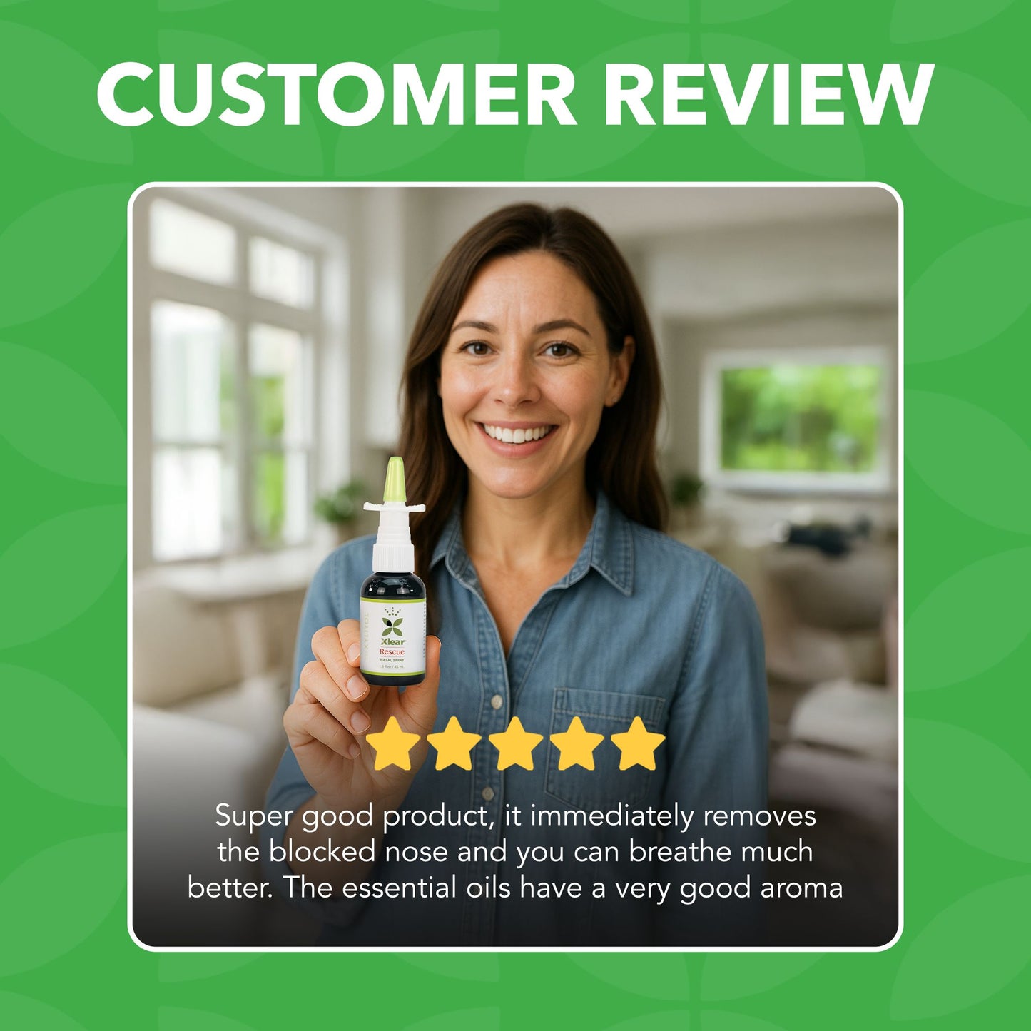 Rescue Natural Saline Nasal Spray with Essential Oils 45ml