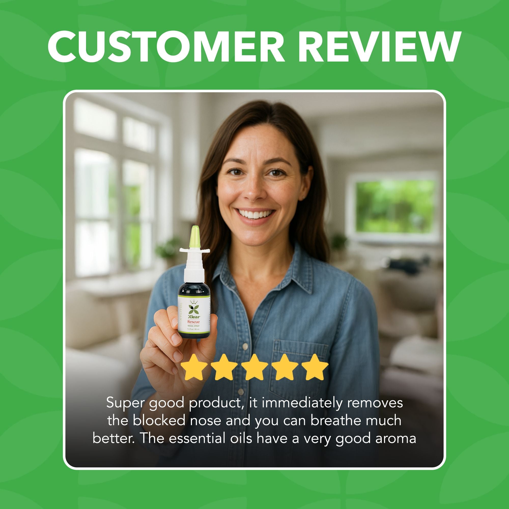 Rescue Natural Saline Nasal Spray with Essential Oils 45ml