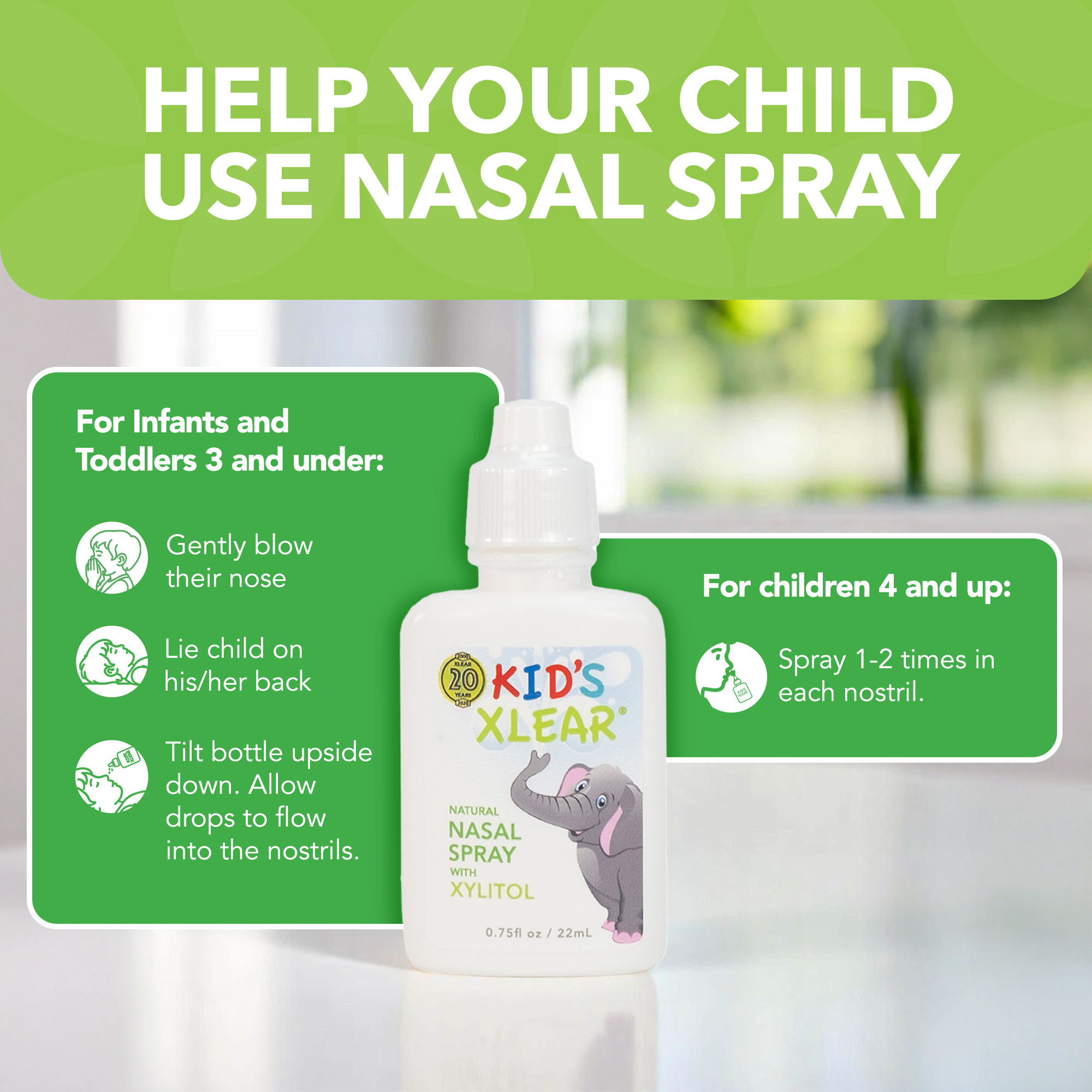 Kids Natural Saline Sinus Nasal Spray 22ml